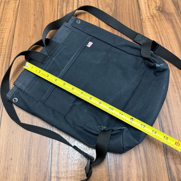 J.Stark Sentinel Backpack Waxed Canvas Flap Bag Black Made in USA - Picture 6 of 8